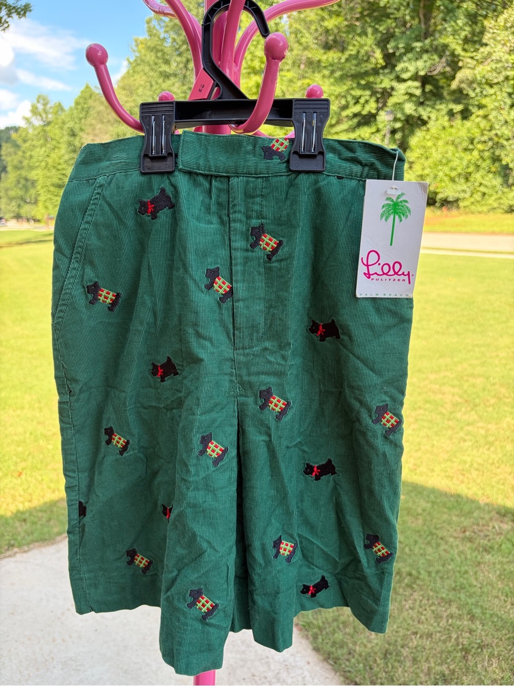 Rare NWT Vintage Lilly Pulitzer Scottie Christmas Corduroy Skirt 7
